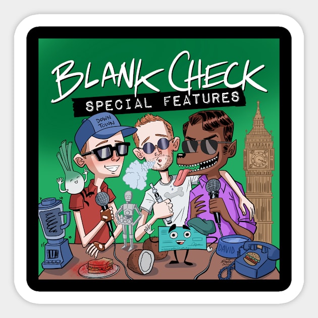 Blank Check: Special Features Logo Sticker by Blank Check